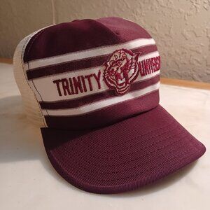 Trinity University Snapback Trucker Hat Maroon Embroidered Logo Mesh Cap Tigers